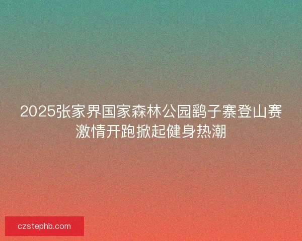 2025张家界国家森林公园鹞子寨登山赛激情开跑掀起健身热潮